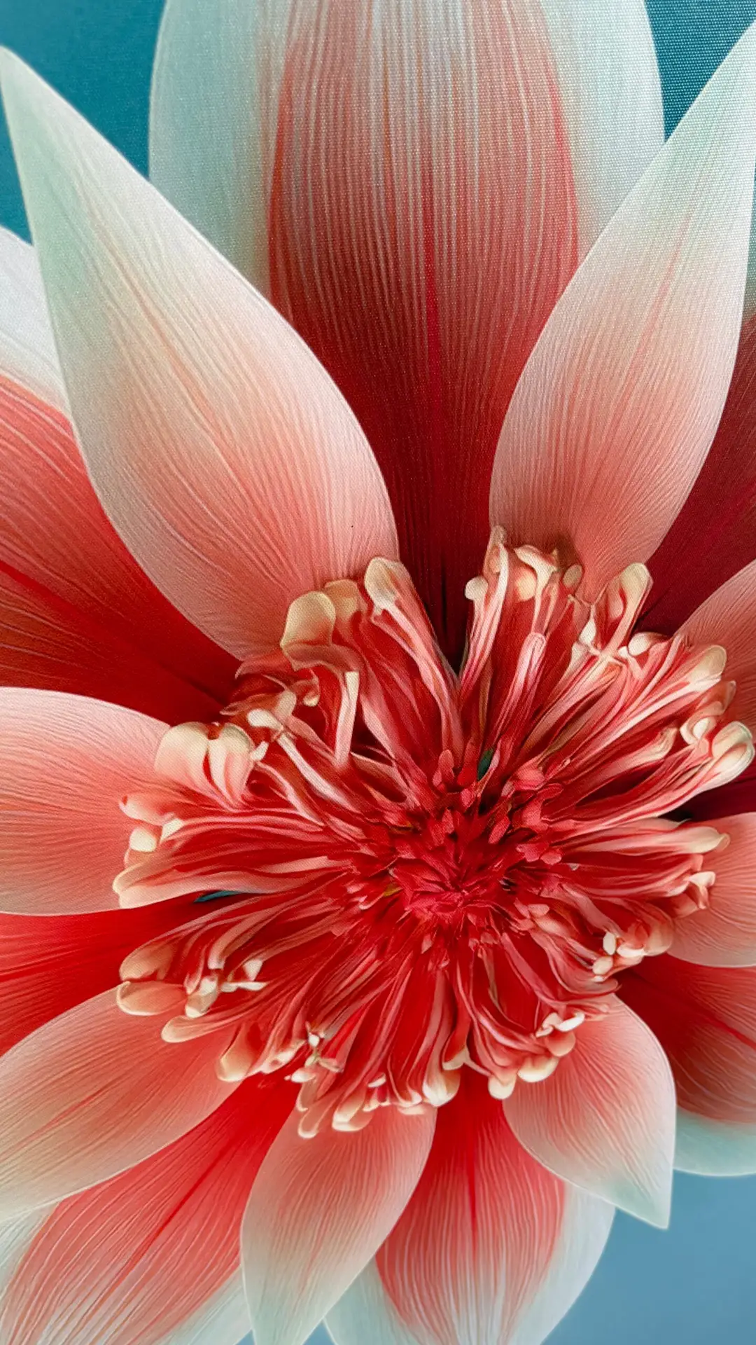 The Big Blue Flower Canvas - Image 2