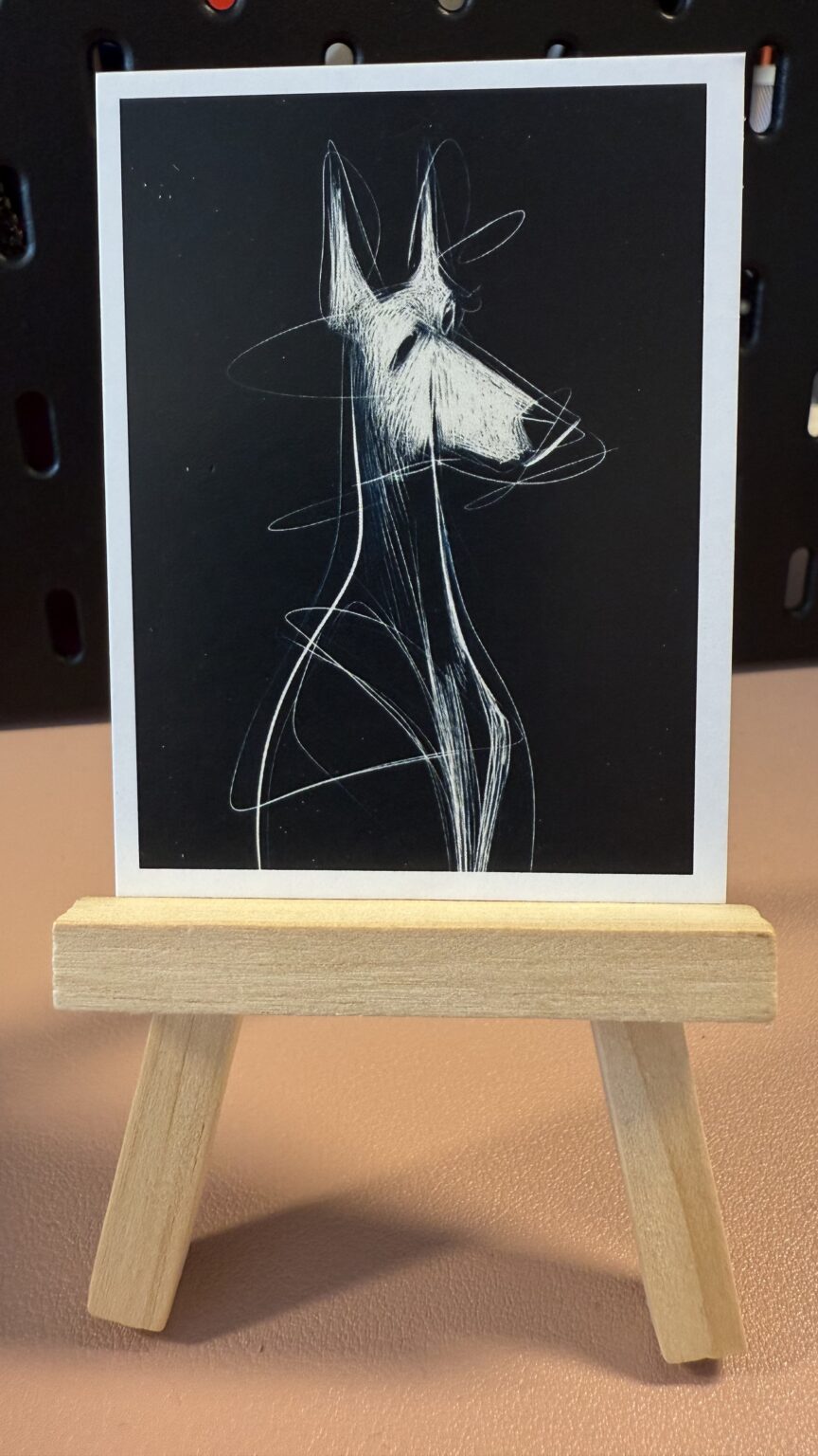 Elegant Hound Original ACEO Artist Card