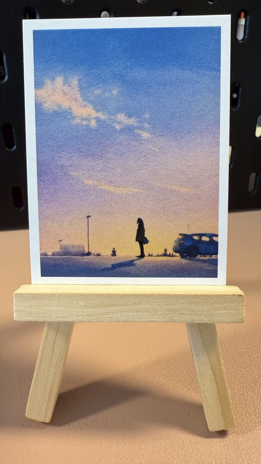 Big Blue Sky Original ACEO Artist Card