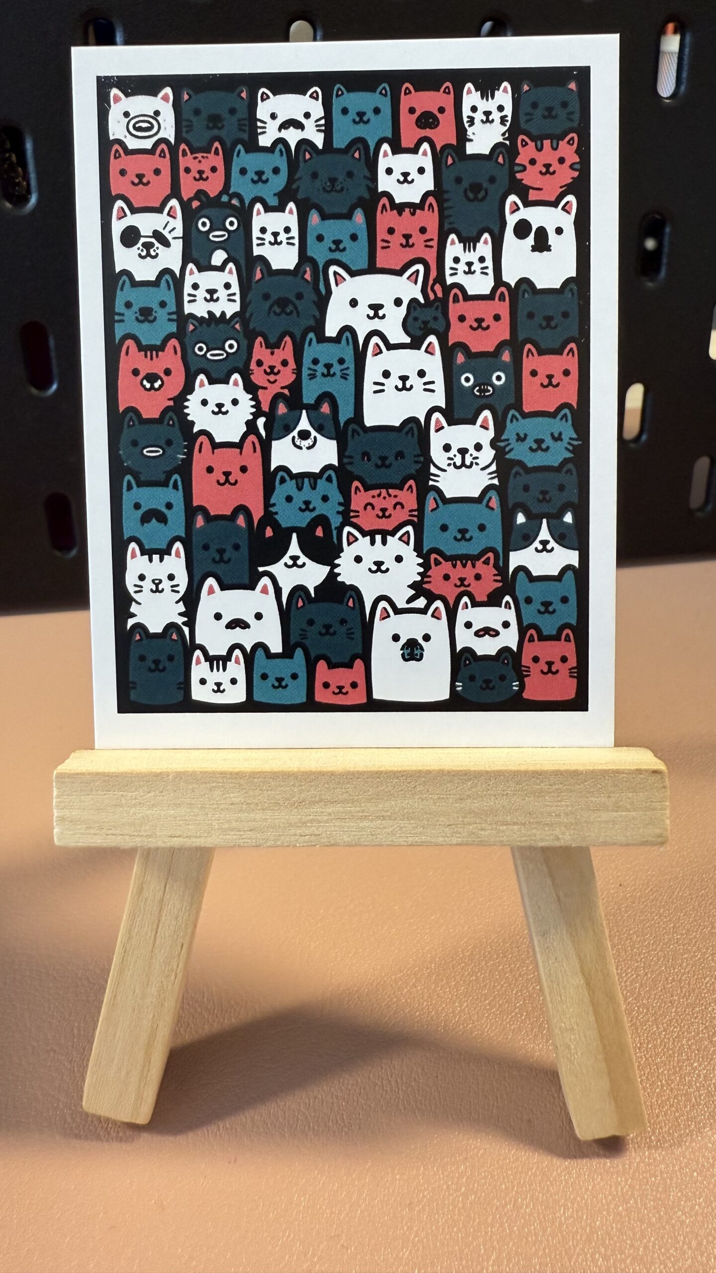 Cat Crowd Original ACEO Artist Card