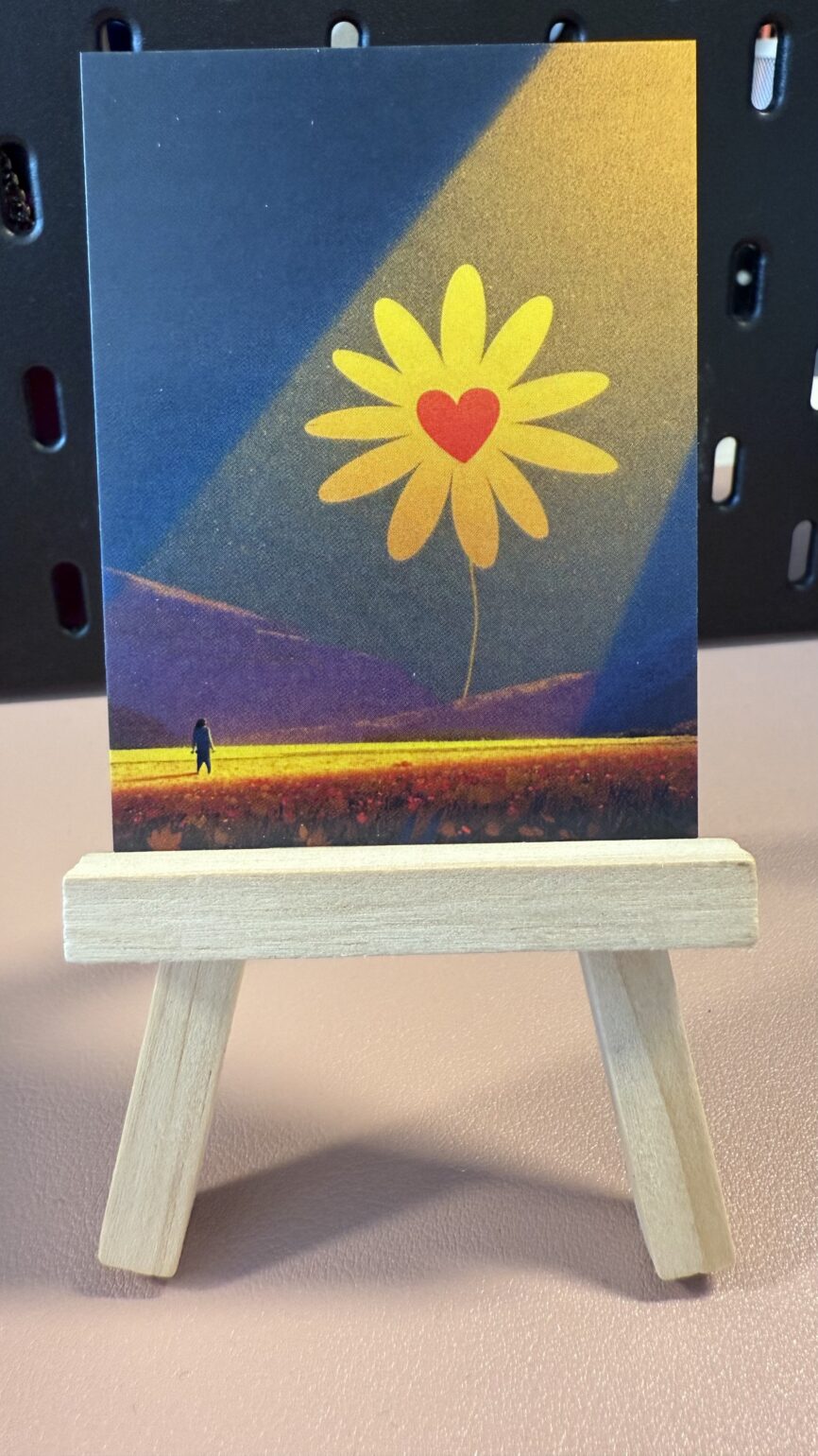 Heart in Bloom Original ACEO Artist Card