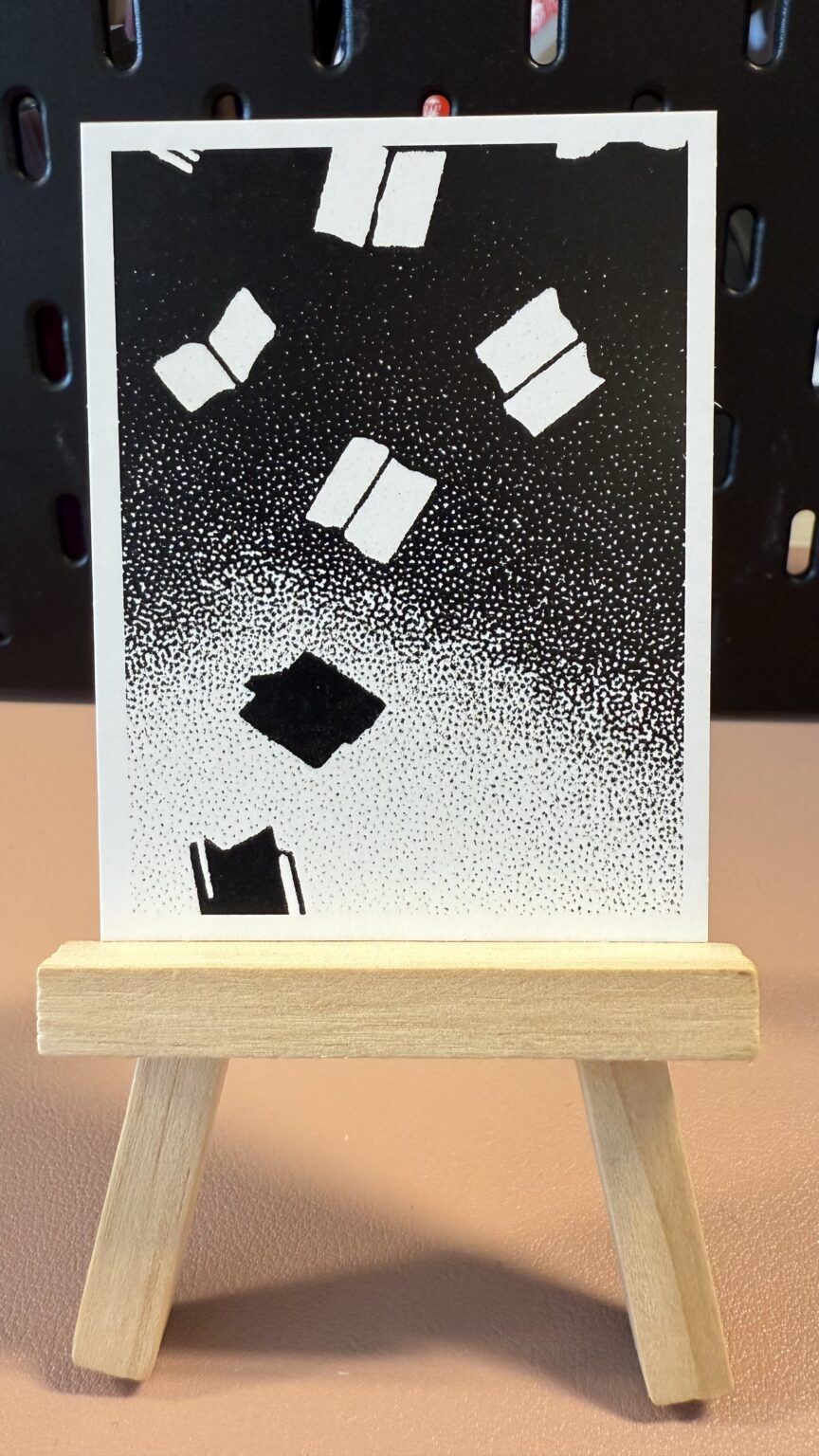 Falling Stories Original ACEO Artist Card
