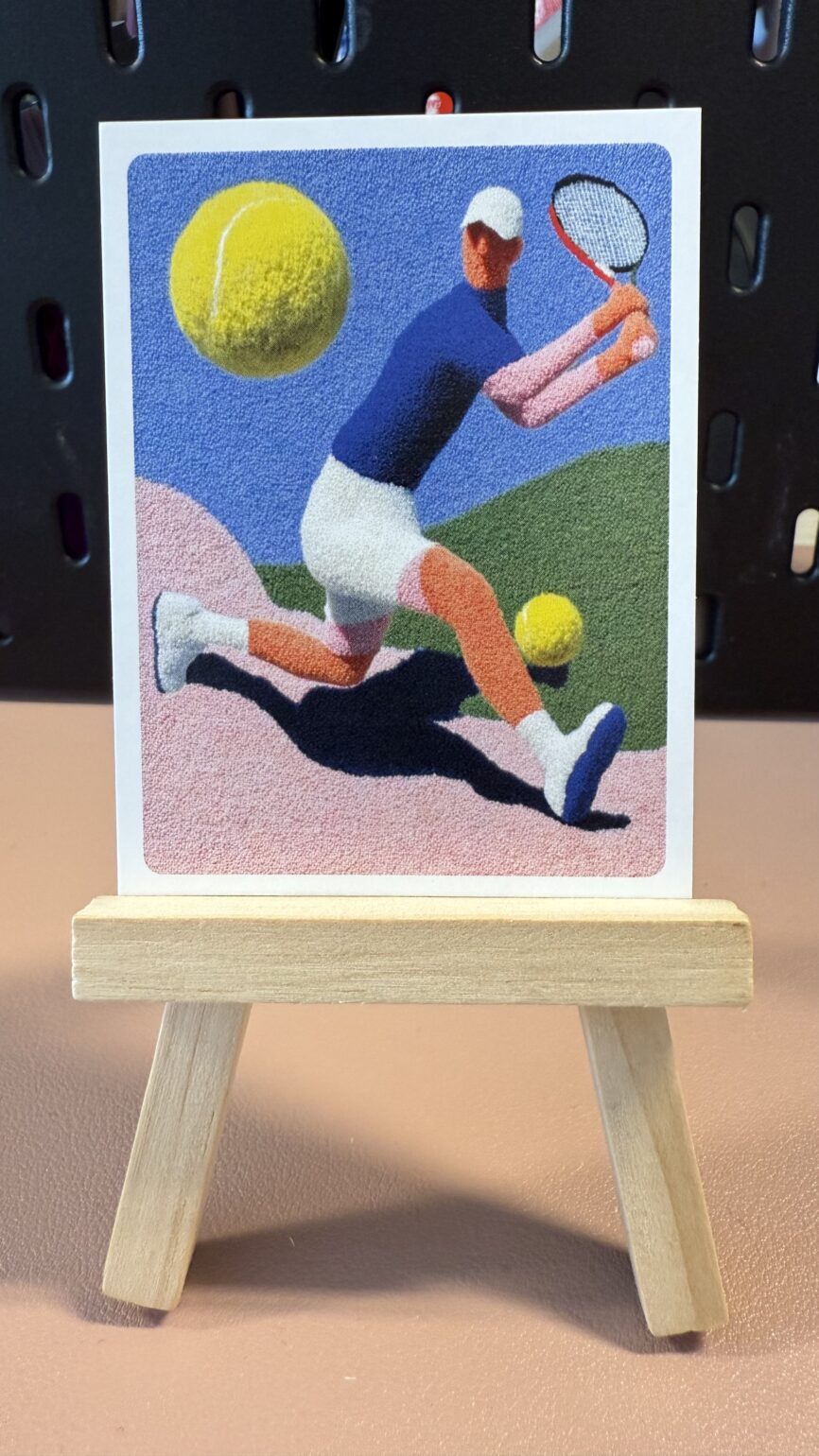 Match Point Original ACEO Artist Card
